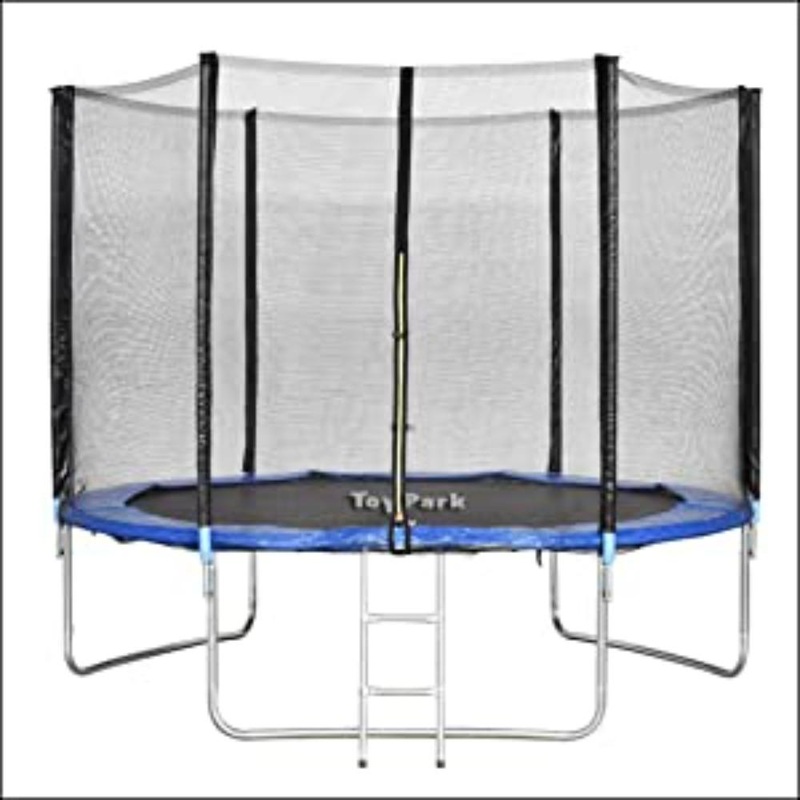 Toy Park 8 Ft. Premium Enclosed Trampoline With Ladder