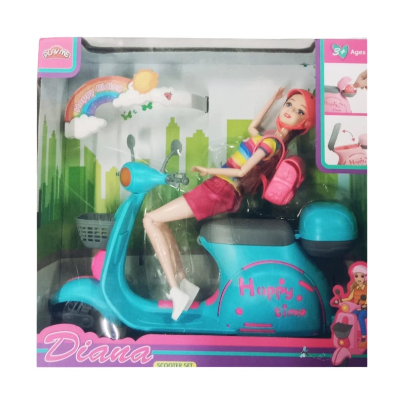 Joy Junction Diana Series Doll with Accessories -Scooter Ride