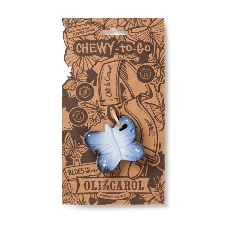 Oli & Carol Blues the Butterfly Mini Baby Teether