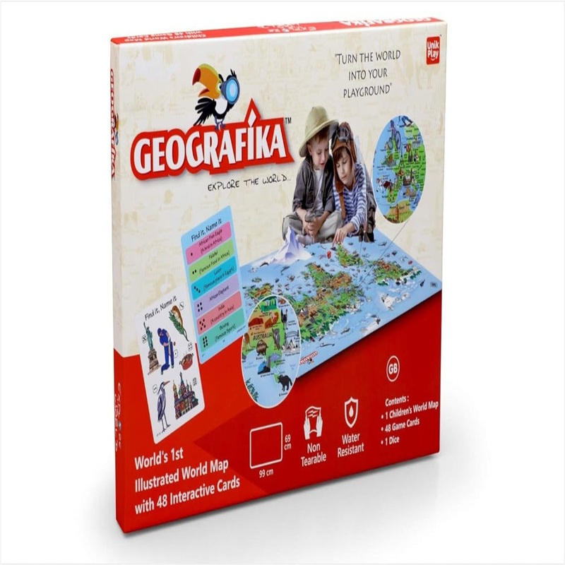 Unik Play Geografica World Map Game