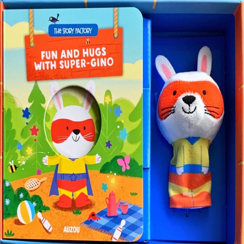 Fun And Hugs With Super-Gino – Board Book with Finger Puppet