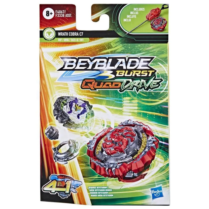 Beyblade Burst QuadDrive Wrath Cobra C7 Spinning Top Starter Pack