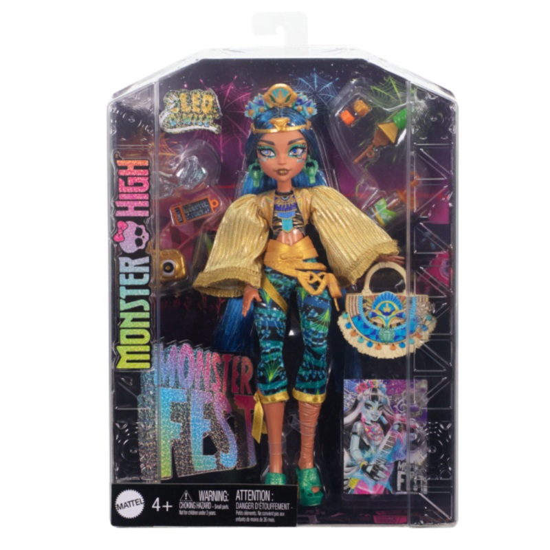 Monster High Monster Fest Cleo De Nile Fashion Doll With Festival Outfit, Band Poster And Accessories