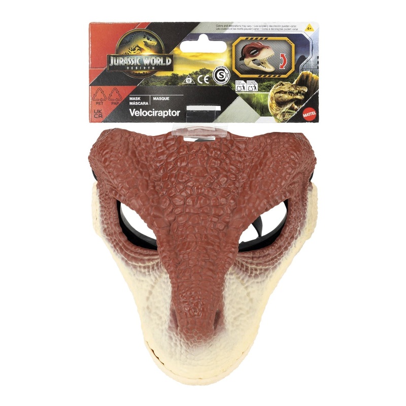 Mattel Jurassic World Rebirth Raptor Dinosaur Masks -Velociraptor