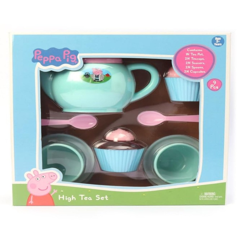 Peppa Pig High Tea Set Of 9 Pieces – Multicolor