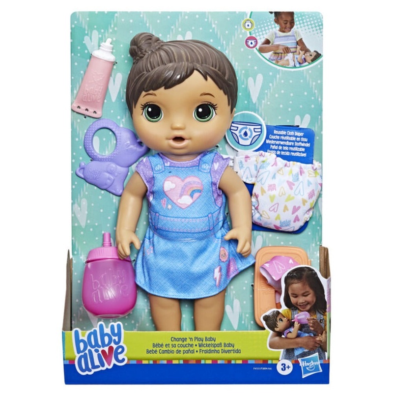 Baby Alive Change N Play Baby Doll Brown Hair