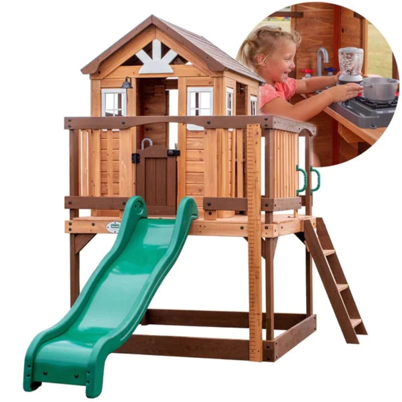Backyard Discovery Echo Heights Elevated Cedar Playhouse