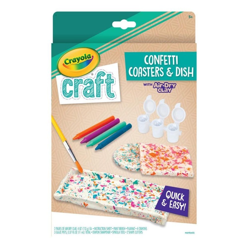 Crayola Craft Confetti Coasters & Dish Craft Kit
