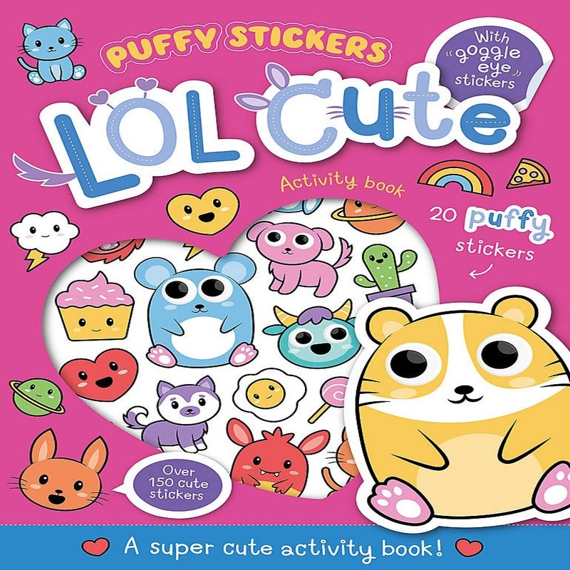 Puffy Stickers Activity Book|Lol Cute|Unicorns|Cute Pets