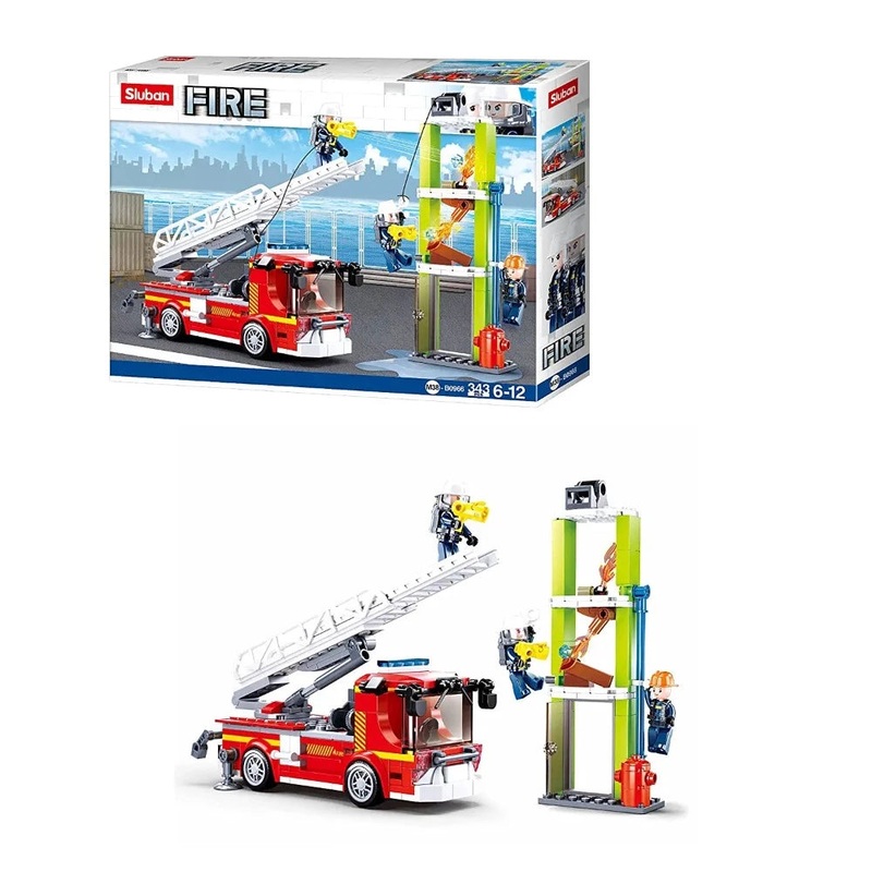Sluban M38-B0966 Fire Engine Building Blocks – 343 Pieces