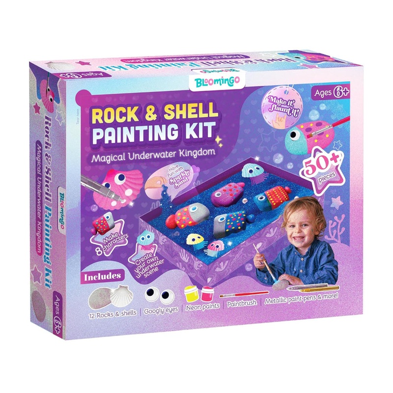 Bloomingo Rock & Shell Painting Kit – Magical Underwater
