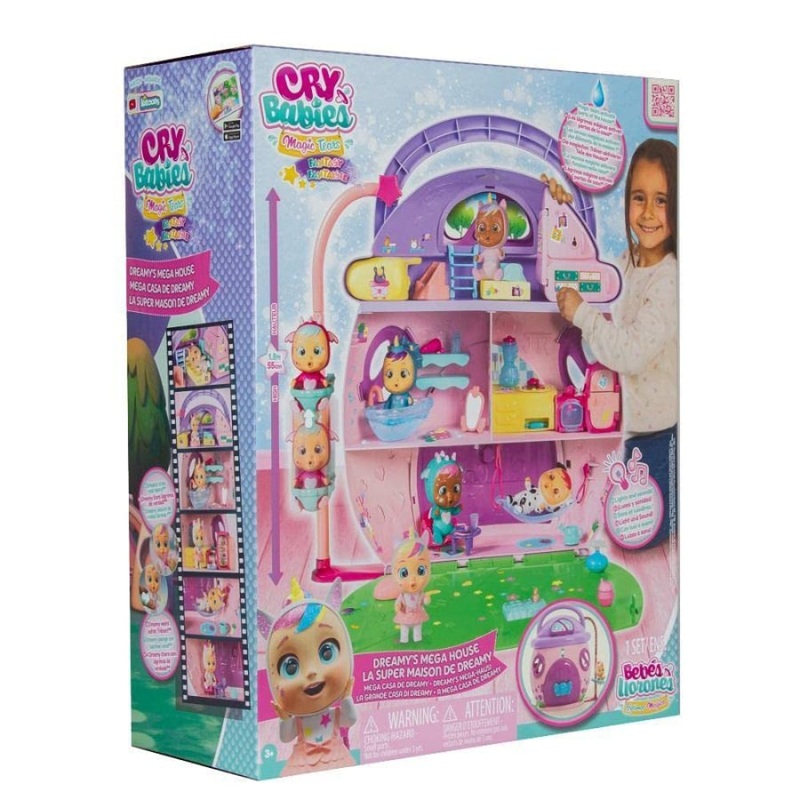 Cry Babies Magic Tears Dream’s Mega Doll House – 3 Stories, 25+ Accessories