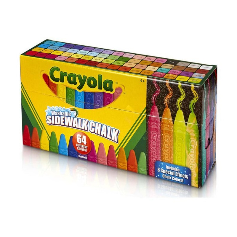 Crayola Washable Sidewalk Chalk Collection, 64 Count