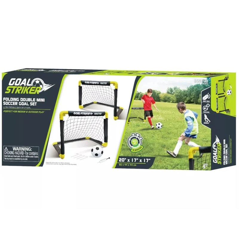 innov8 Sports Folding Double Mini Soccer Goal Set