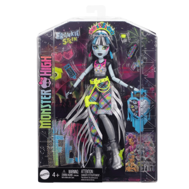 Monster High Monster Fest Frankie Stein Fashion Doll With Festival Outfit, Band Poster And Accessories