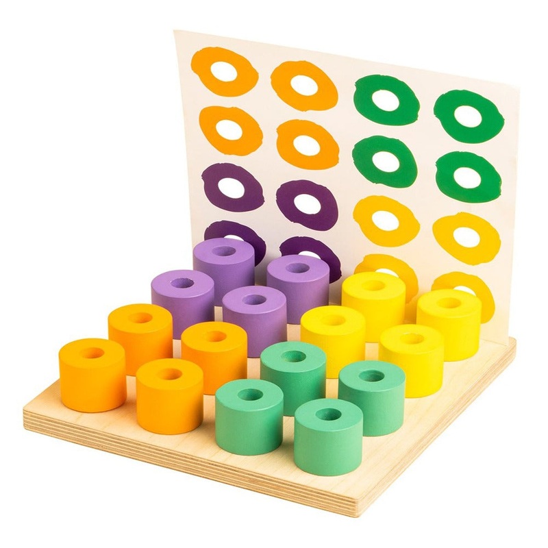 Curious Cub Stacking & Colour Matching Peg Board – Multi Color
