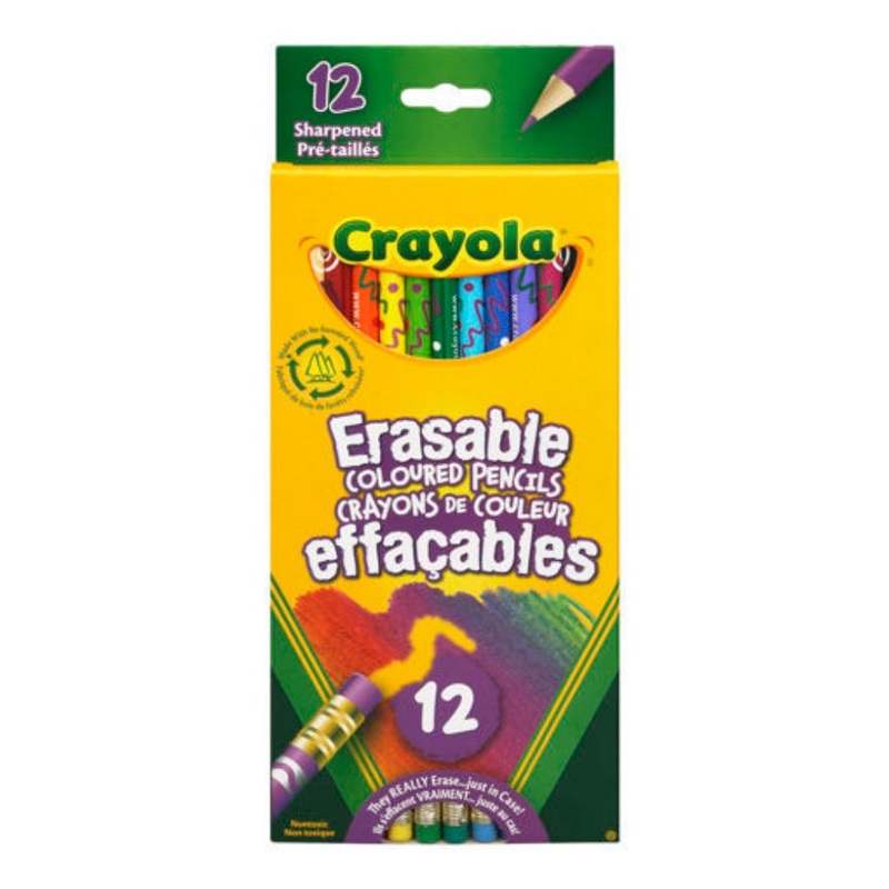 Crayola Erasable Coloured Pencils 12 Count