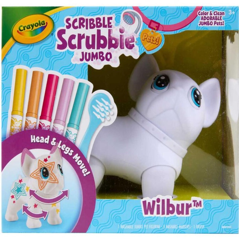 Crayola Scribble Scrubbie Jumbo Pet, Big Wilbur