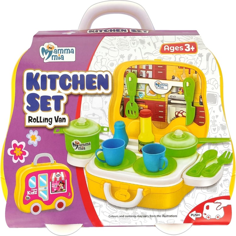 Mamma Mia Rolling Van Kitchen Play Set