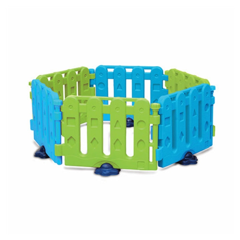 Ok Play Play Pen New -Green and  Sky Blue
