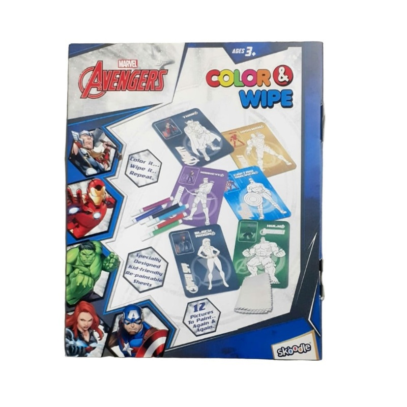 Skoodle Color & Wipe Art Kit|Avenger|Unicorn|Peppa Pig