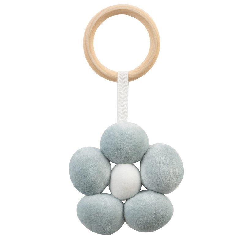 Blossom Plush Rattle Toy – Sage