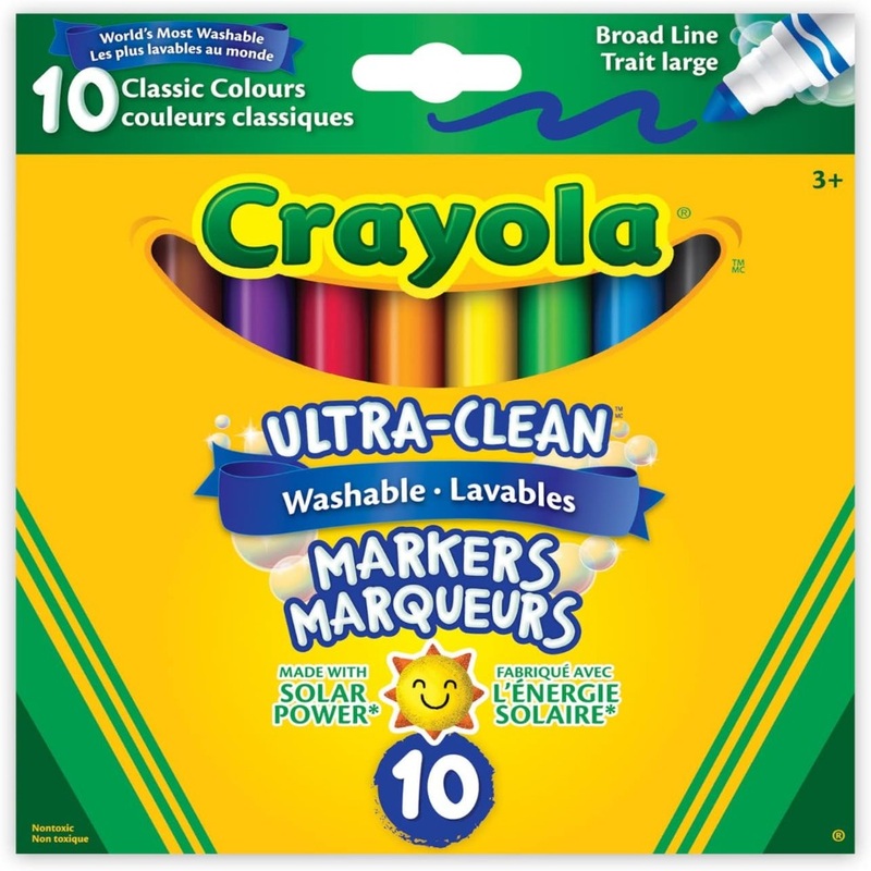 Crayola Ultra-Clean Washable Markers Broad Line 10 Count