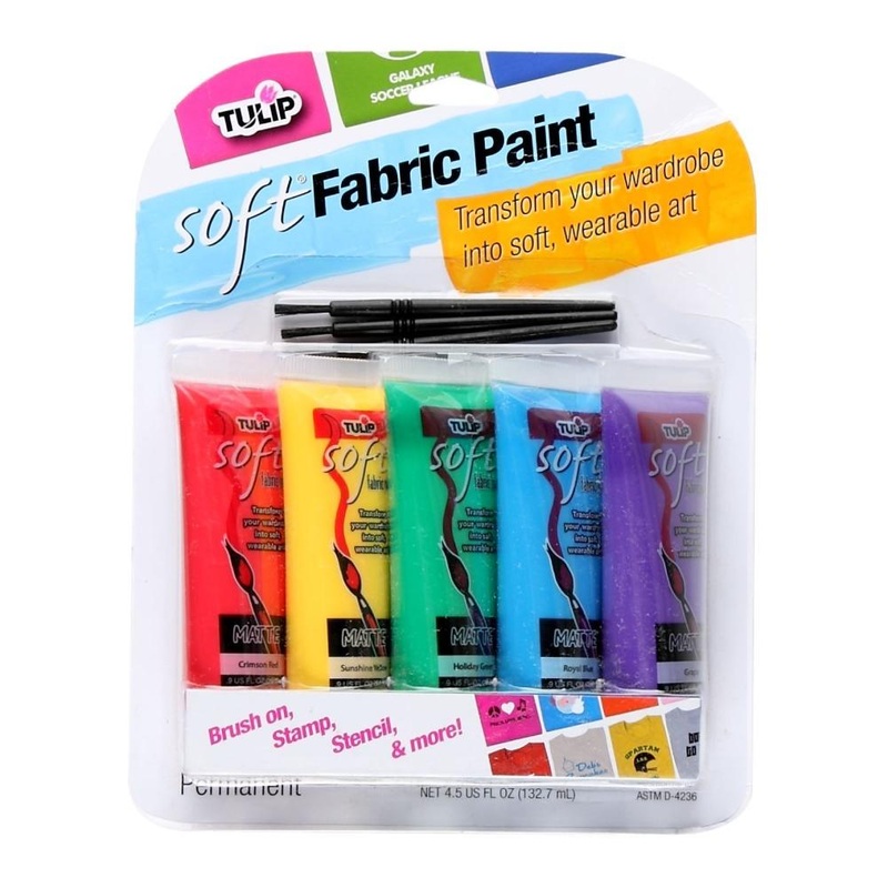 Tulip Soft Fabric Paint Primary (Pack of 5)