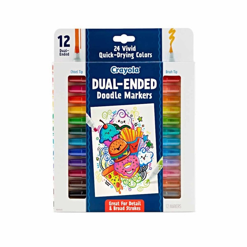 Crayola Doodle & Draw Dual Ended Doodle Marker, 12 count