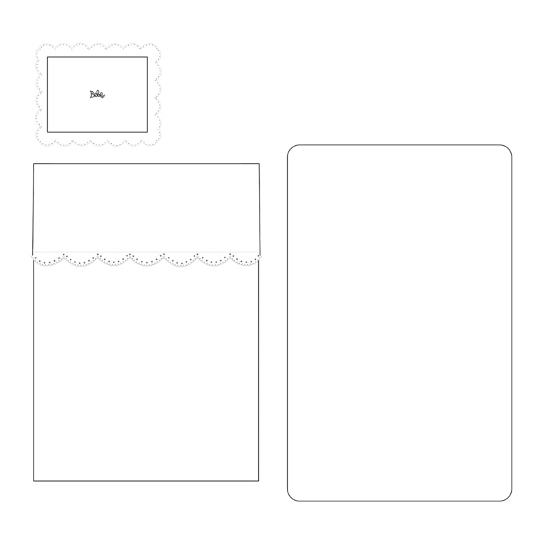 Bebe Mini/Porta 4PC Crib Set – White