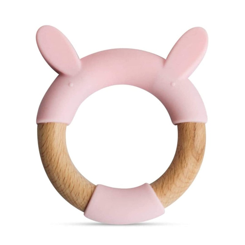 Little Rawr Wood + Silicone Teether Ring
