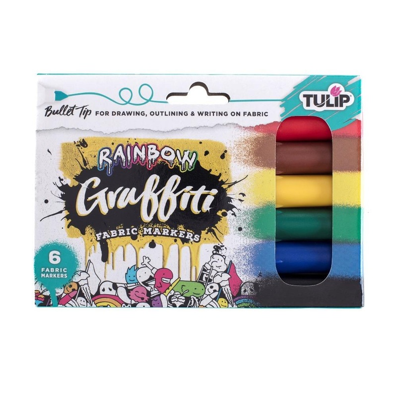 Tulip Graffiti Bullet Tip Fabric Markers 6 Pack