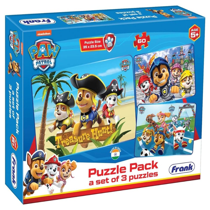 Frank Paw Patrol (60 pieces) 3 in 1 Jigsaw Puzzle