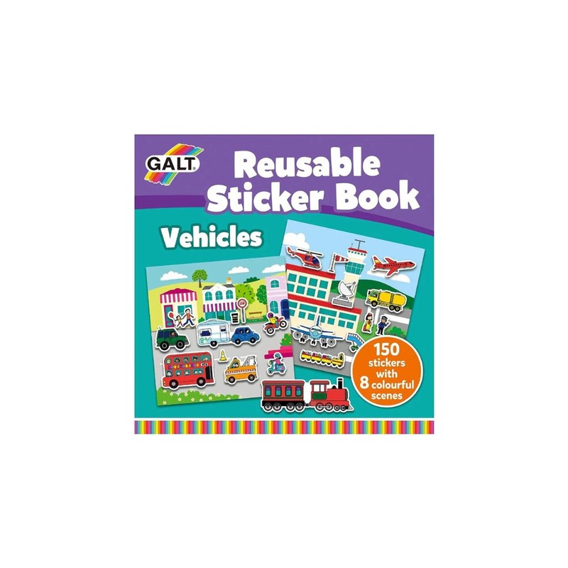 Galt Reusable Sticker Book – Vehicles
