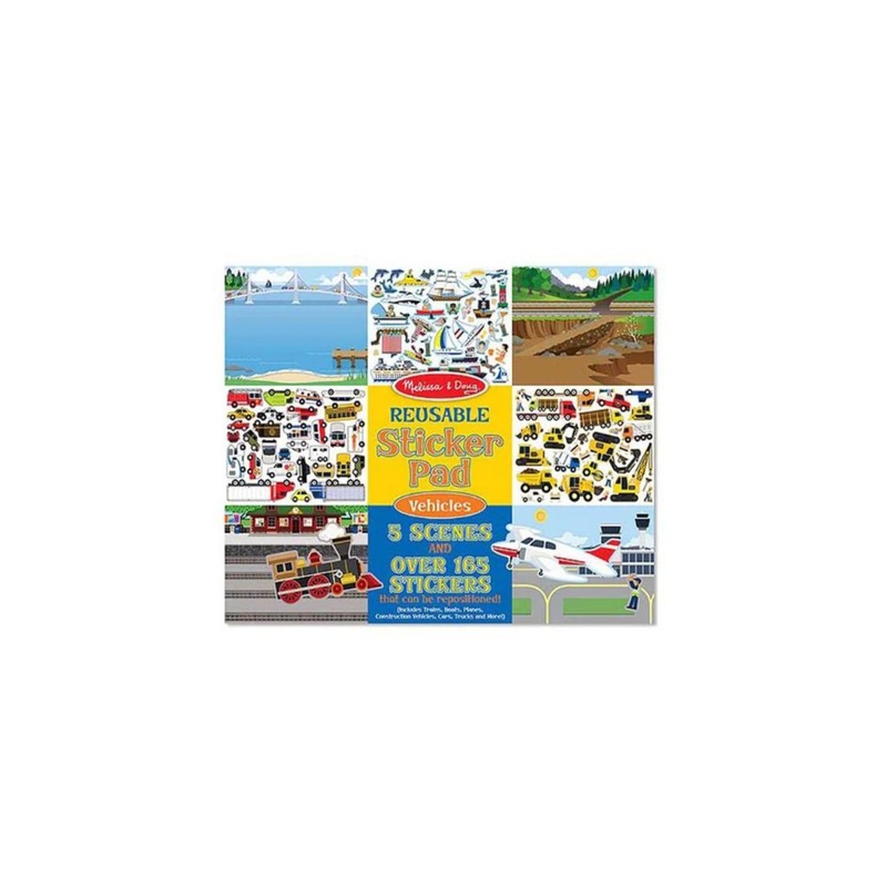 Melissa & Doug Reusable Sticker Pad – Vehicles