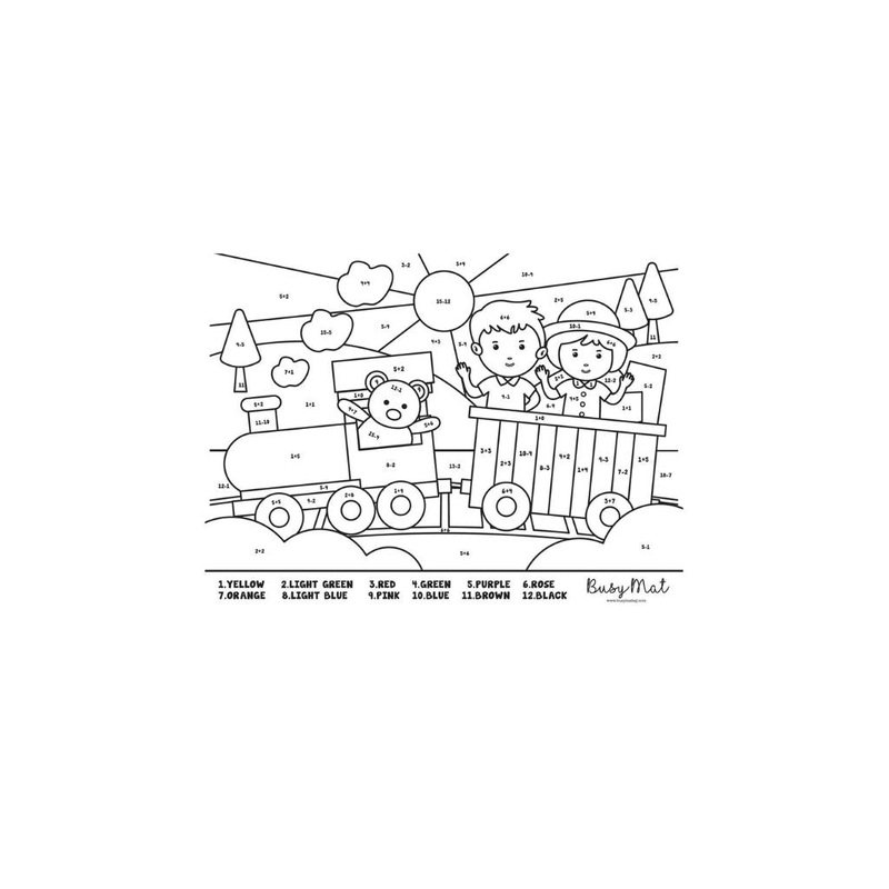 Busymat Travel Placemat – Maths Train