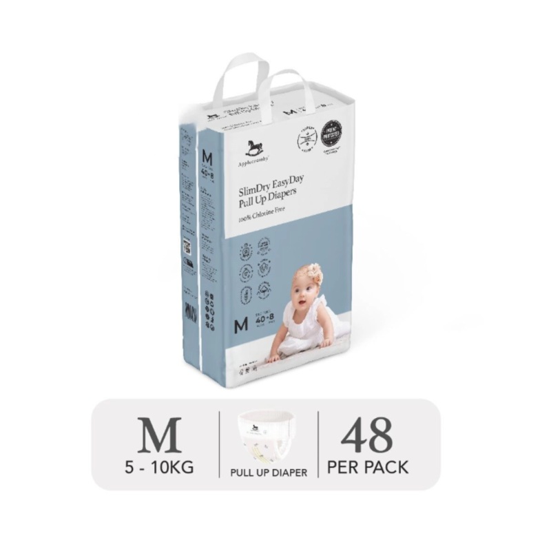 Applecrumby Slimdry Easyday Pull Up Diapers (Mega)