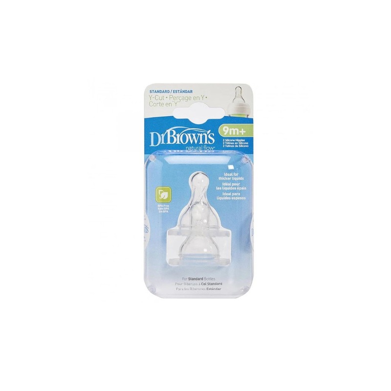 Dr. Brown’s Standard Silicone Nipple – Y-cut (2 Pack)