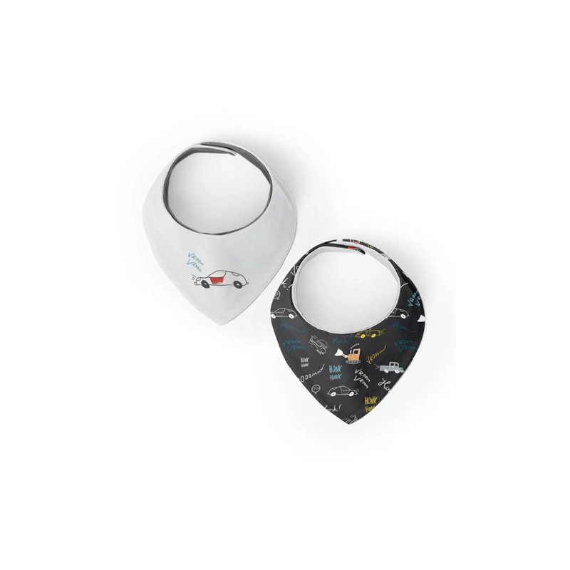 Kushies Bandana Bib 2 Pack – Cars