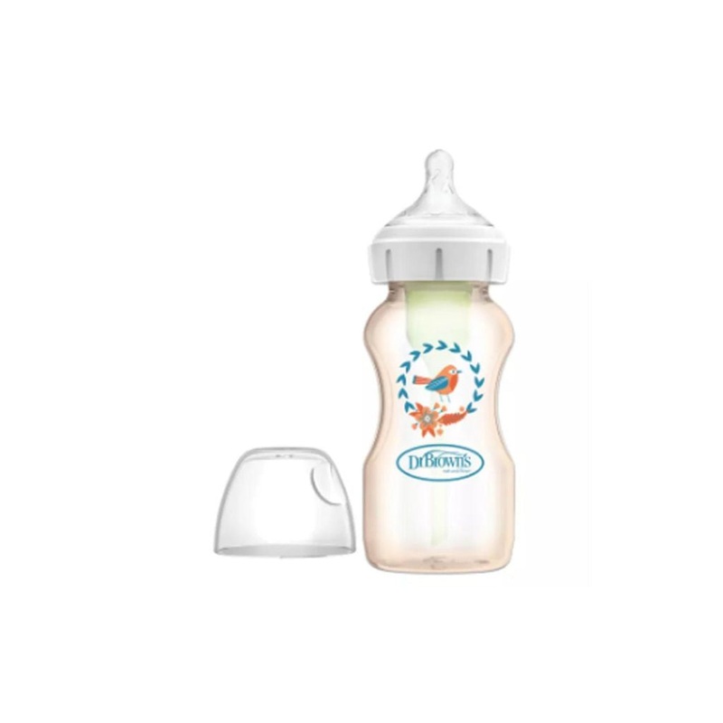 Dr Brown’s Options+ PPSU Wide Neck Baby Feeding Bottle with Deco (1-pack) 9oz/270ml