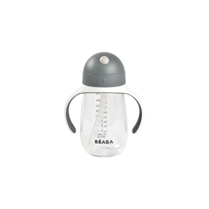 Beaba 2-in-1 Straw Cup 300ml – Charcoal