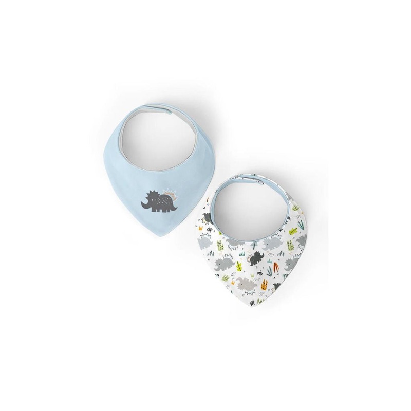 Kushies Bandana Bib 2 Pack – Dino