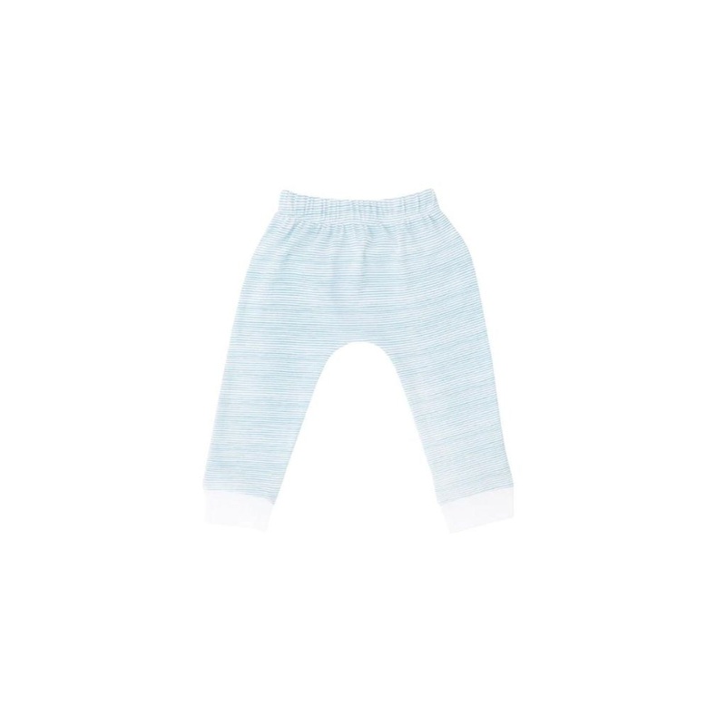 Motherswork x Le Petit Society Baby Organic Leggings in Blue Stripes