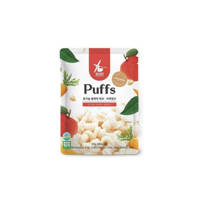 Rosy Organic Rice Puffs (Original) – Apple Carrot 20g