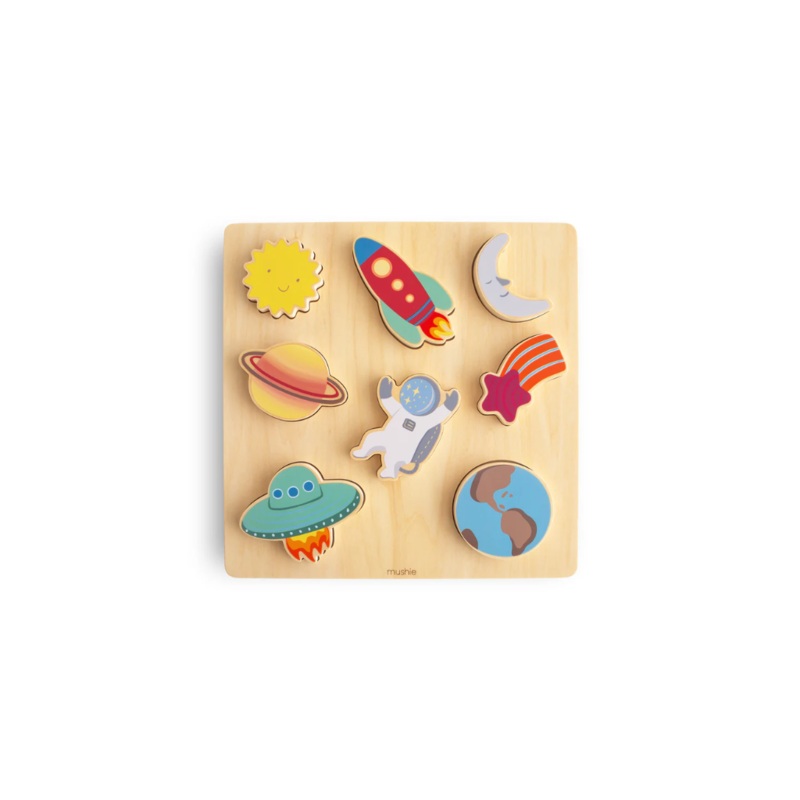 Mushie Wooden Space Puzzle