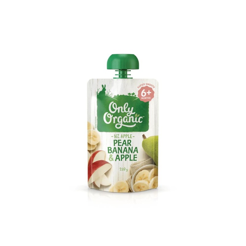 Only Organic Pear, Banana & Apple Fruit Pouch