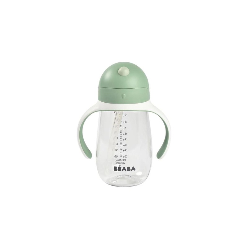Beaba 2-in-1 Straw Cup 300ml (Sage Green)