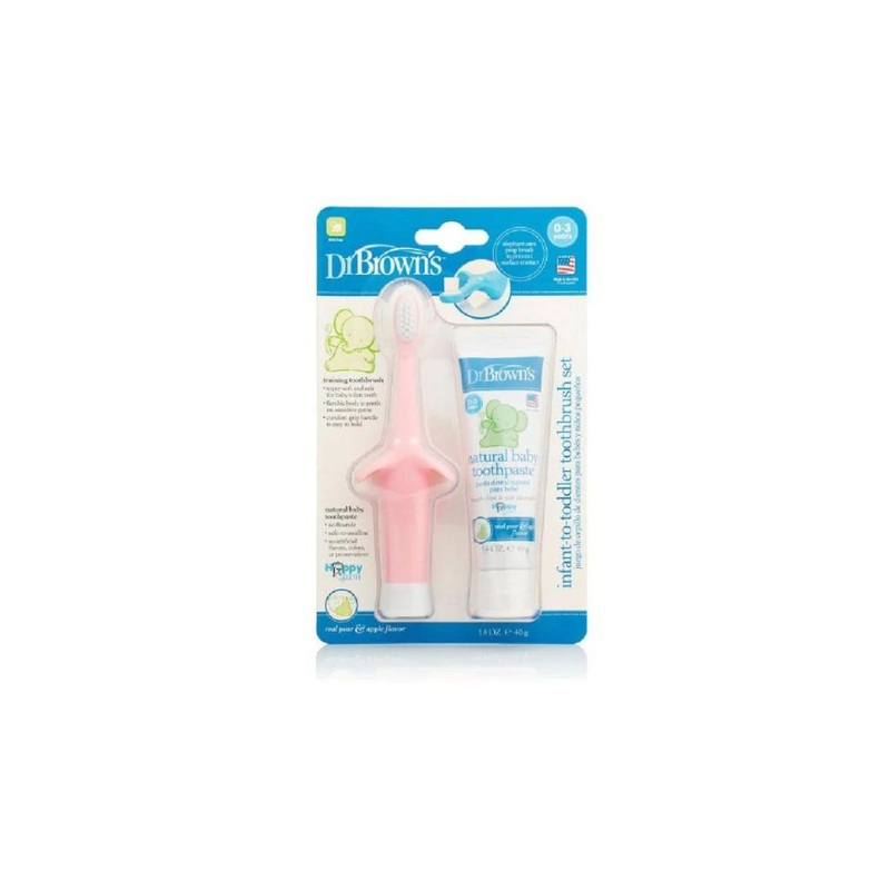 Dr. Browns Infant-To-Toddler Toothbrush & Toothpaste Combo Pack