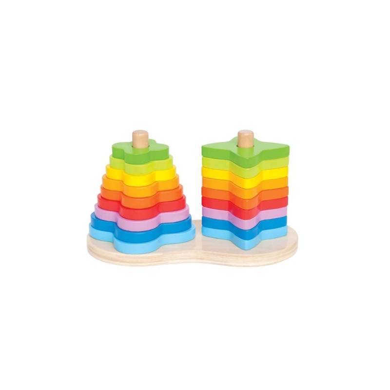 Hape Double Rainbow Stacker Activity Toy