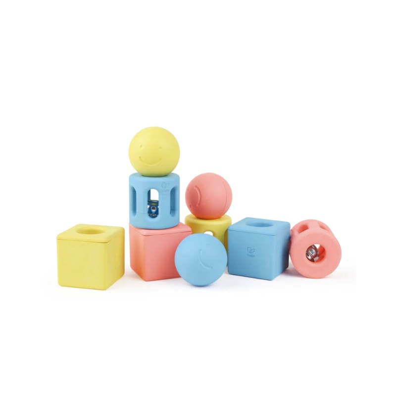 Hape Geometric Rattle Trio Set (9pc)